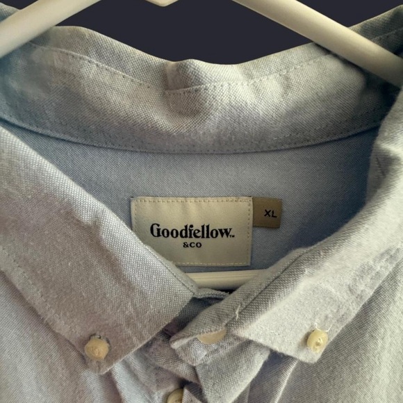 Goodfellow & Co Blue Dress Shirt Long Sleeve - Picture 3 of 4